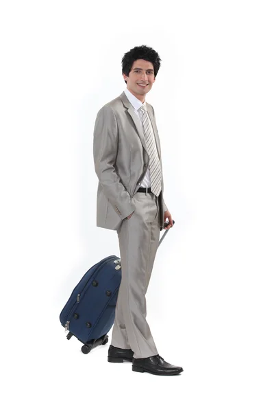 スーツケースを持ったビジネスマン — ストック写真