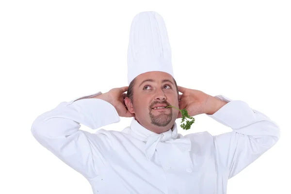 Male chef relaxing — Stock Photo, Image
