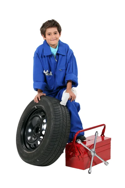 Een jonge mechanic — Stockfoto