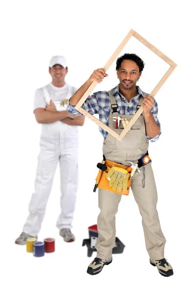 Carpenter and decorator — Stockfoto