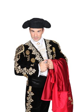 Portrait of a bullfighter clipart