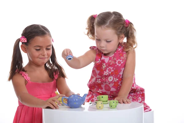 Teeparty für kleine Mädchen — Stockfoto