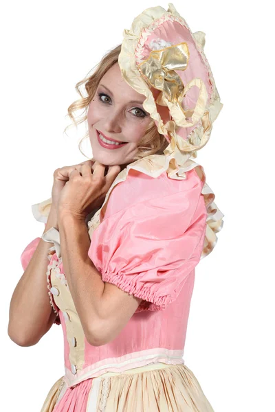 Ritratto di donna in costume da signora — Foto Stock