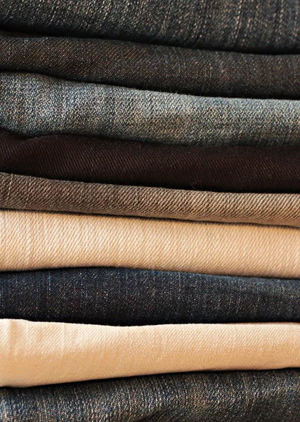 Składany starych jeansów — Zdjęcie stockowe