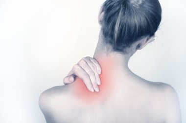 Acute neck pain clipart