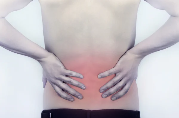 Острая боль в спине — стоковое фото