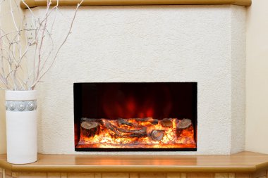 Electric fireplace clipart