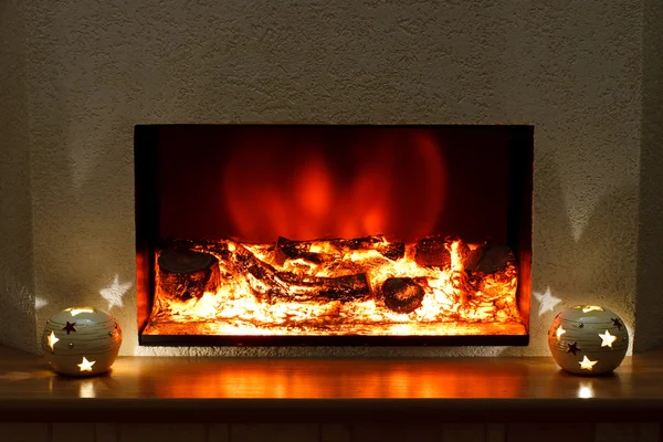 Electric fireplace — Stock Photo, Image