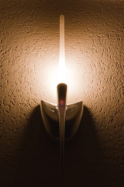 Lâmpada de parede iluminada (candeeiro ) — Fotografia de Stock