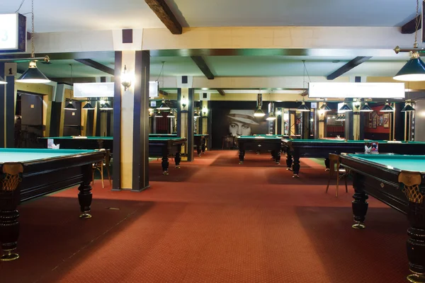 Interior of the billiard club night — Stock Photo, Image