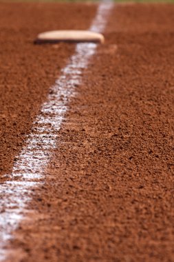 Baseball Chalk Line to First Base clipart