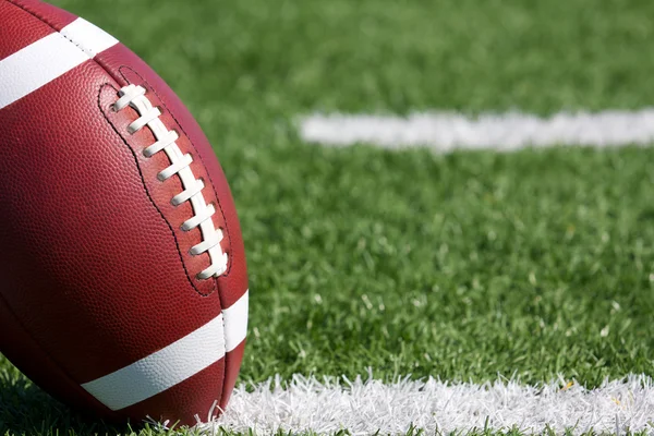 Football on the Field Close Up — Stock Photo, Image