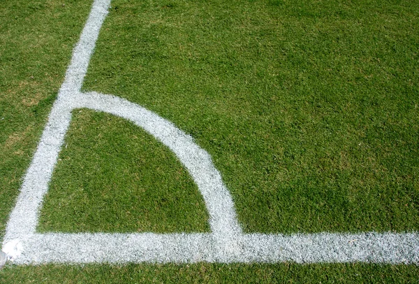 Ecke eines Fußballfeldes — Stockfoto