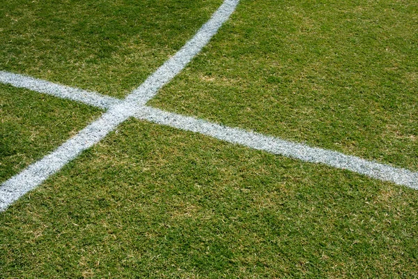 Linee di un campo di calcio — Foto Stock