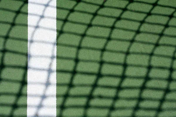 Linhas de quadra de tênis e rede para fundo — Fotografia de Stock