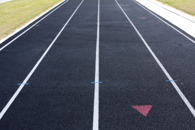 Lanes of a running track clipart