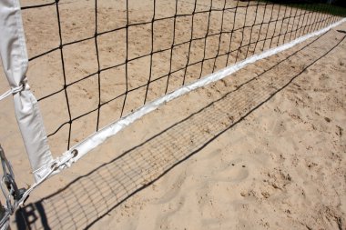 Volleyball Net with Shadow in the Sand clipart