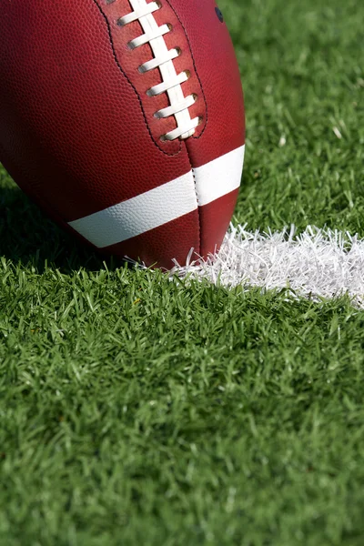 Football close up on Field — Stock Photo, Image