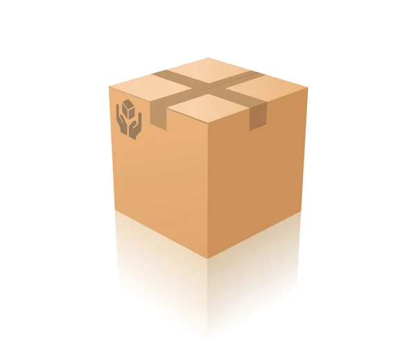 Ilustração de uma caixa de papelão — Fotografia de Stock