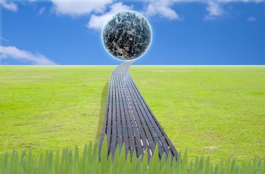 Earth in grass ideal for background clipart