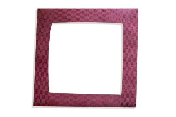 Fabric frame on white background — Stock Photo, Image