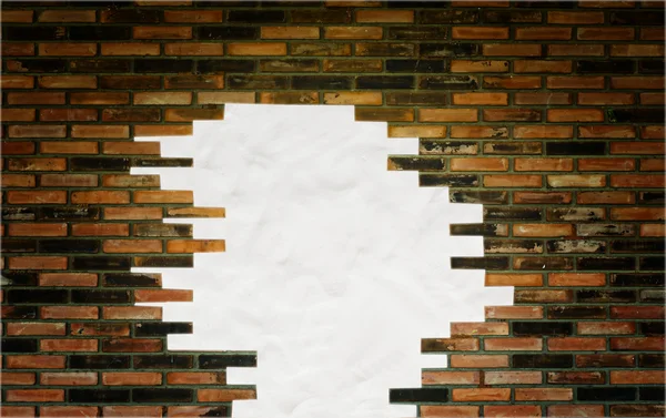 Oude bakstenen muur achtergrond en textuur, ruimte plasticine voor tekst — Stockfoto