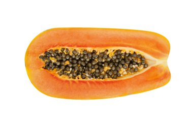 papaya meyve dilimlenmiş izole üzerinde beyaz arka plan