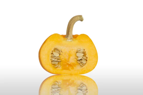 stock image Pumpkin sliced on white background, isolated