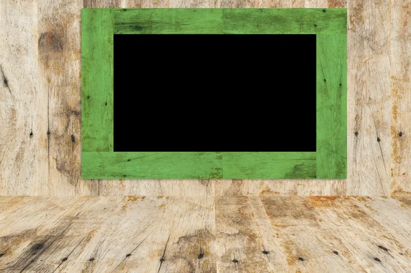 Board of wood background and texture (green) — Stock Photo, Image