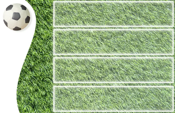 Plasticine Futebol no fundo da grama — Fotografia de Stock