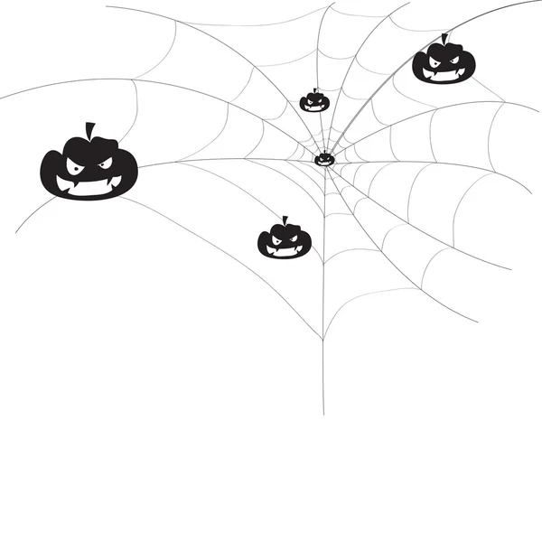 Abóbora em uma teia de aranha . — Fotografia de Stock