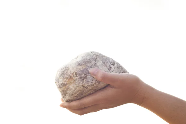 Скеля на руці білий фон — стокове фото