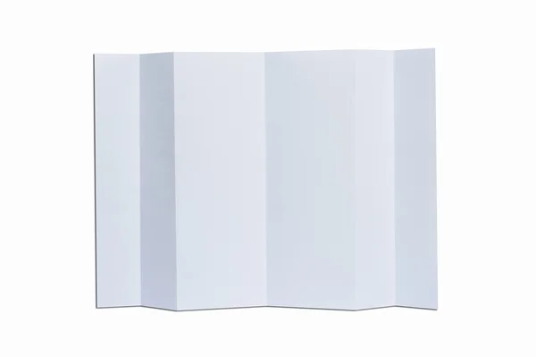 Papel blanco arrugado sobre fondo blanco — Foto de Stock