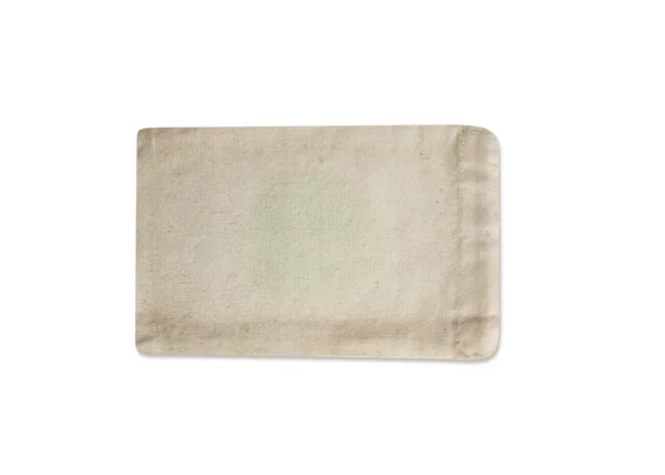 Saco de tecido isolado no fundo branco — Fotografia de Stock
