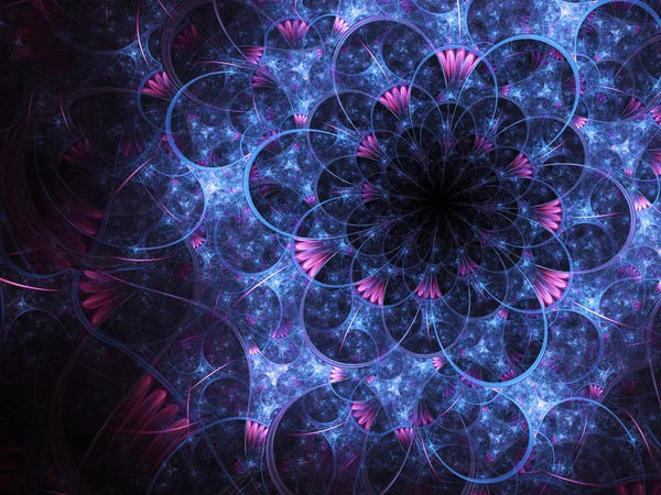 Padrão fractal detalhado com flores minúsculas — Fotografia de Stock