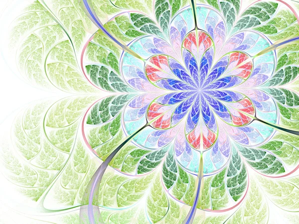 Kleurrijke lente, fractal bloem — Stockfoto