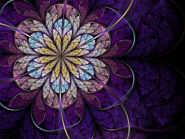 Βιολετί fractal λουλούδι — Φωτογραφία Αρχείου