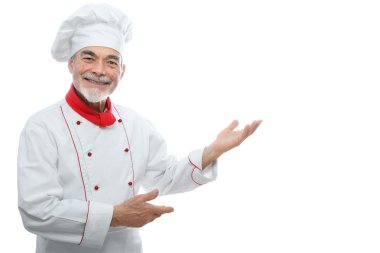 Portrait of a handsome chef clipart