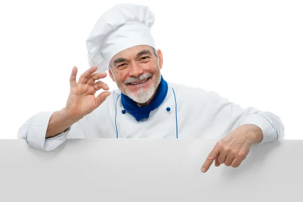Портрет гарного шеф-кухаря — стокове фото