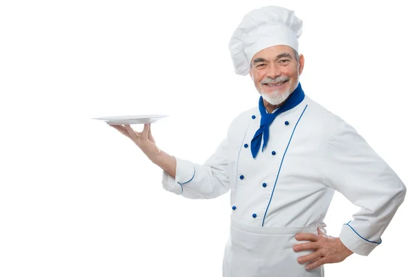 Portret van een knappe chef-kok — Stockfoto