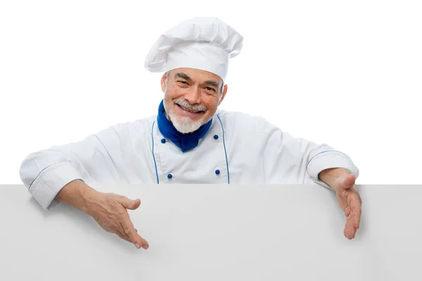 Portret van een knappe chef-kok — Stockfoto