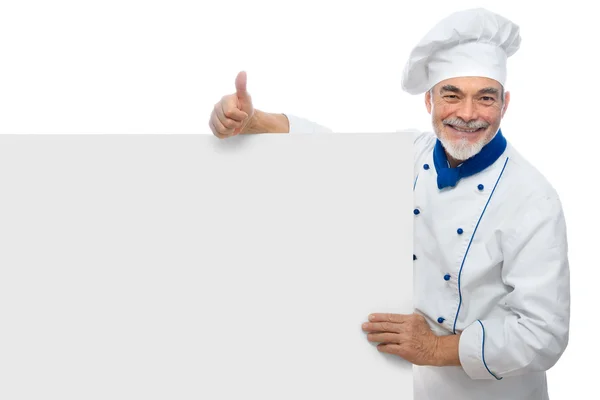 Portrét pohledný šéfkuchaře — Stock fotografie