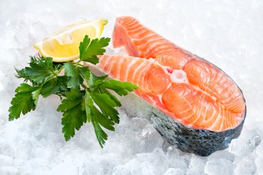 Fresh salmon fillet clipart