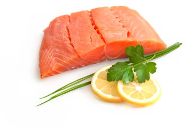 Fresh salmon fillet clipart