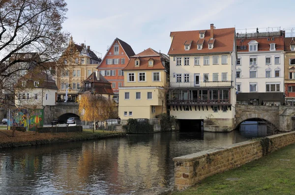 Cityscape with neckar canal, esslingen — Stok fotoğraf