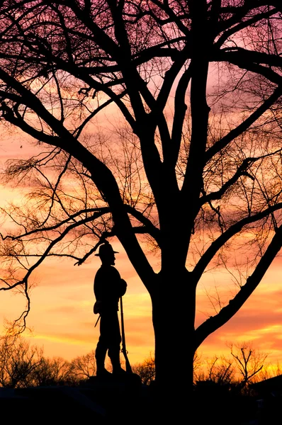 William tecumseh sherman statua sylwetka — Zdjęcie stockowe