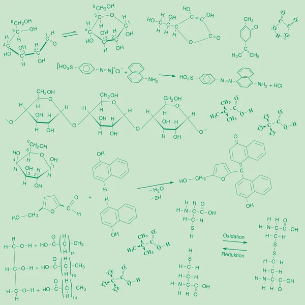 kimyasal yapı formüller koyu yeşil, açık yeşil renkli doku