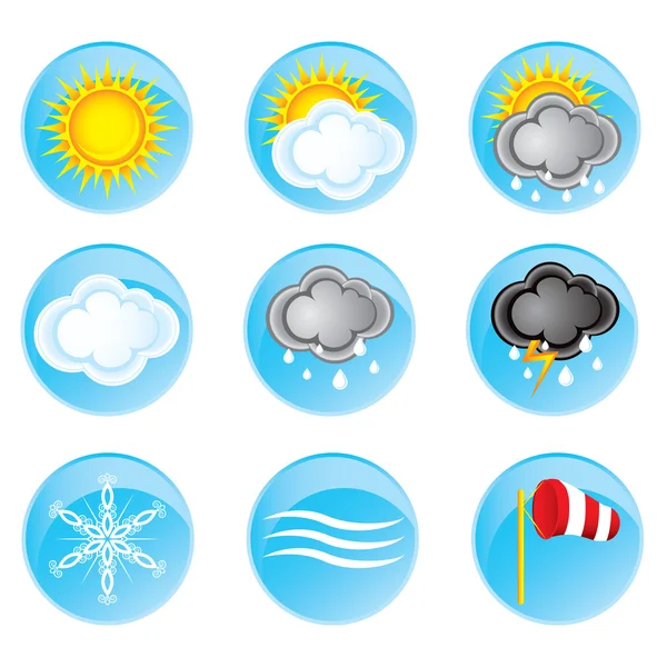 Weather icons set — Stock Vector