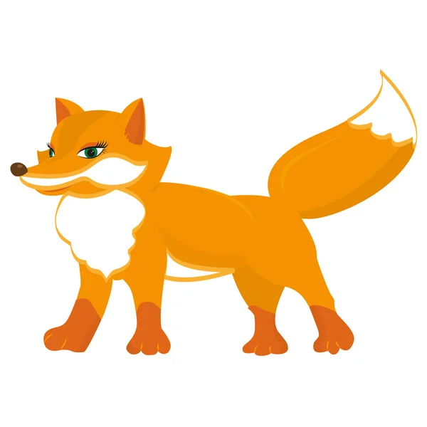 stock vector Cute red fox