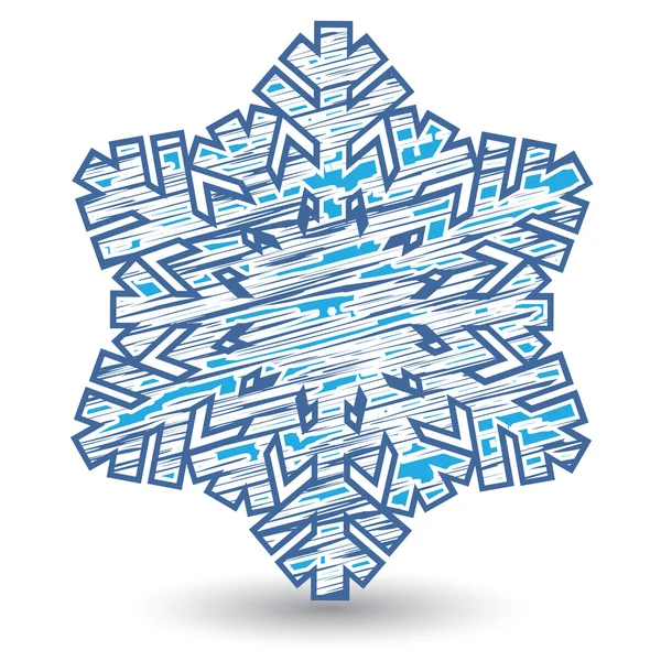 Copo de nieve decorativo. Ilustración vectorial . — Vector de stock